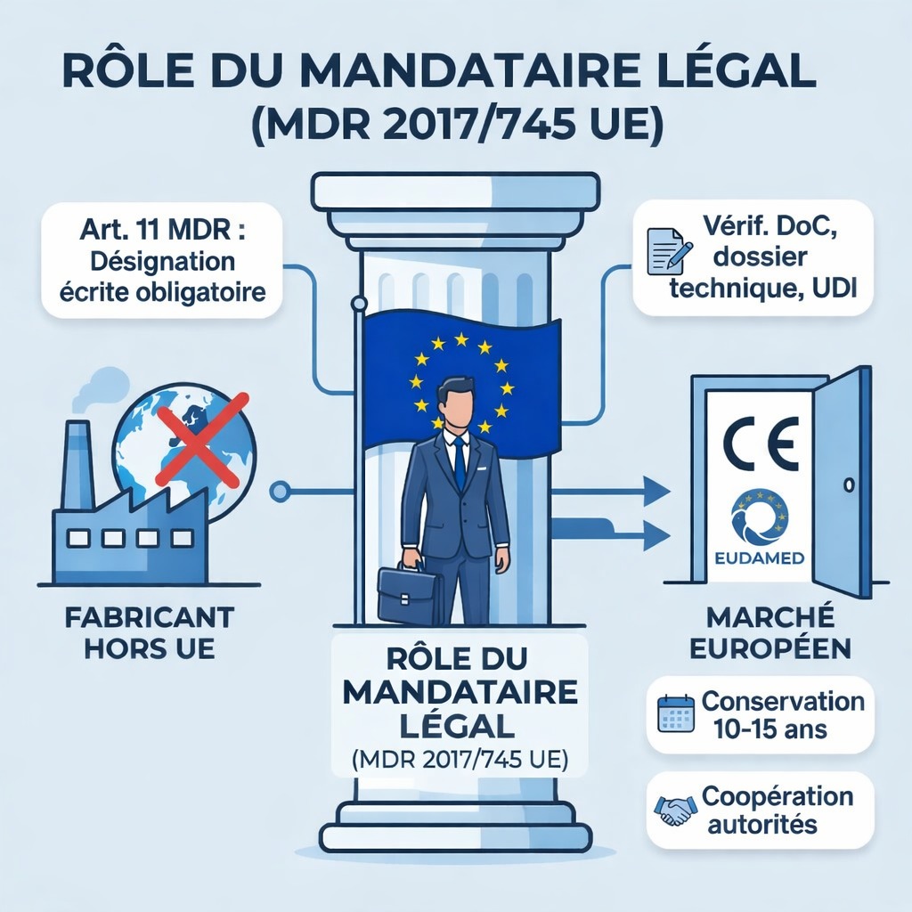 CEO expliquant que les fabricants hors Union européenne doivent désigner un mandataire MDR pour accéder au marché européen des dispositifs médicaux.